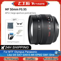 7artisans 50mm F0.95 APS-C Lens Manual Focus For M43 Mount Olympus Panasonic Micro Camera G5 GX7 GX8 E-M5 EPM2 PEN-F GM1 GH4