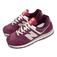 New Balance 休閒鞋 574 男鞋 女鞋 酒紅 米白 麂皮 經典 復古 運動鞋 NB 紐巴倫 U574HMG-D