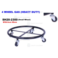 4 Wheel Gas Stand (HEAVY DUTY) With Roller / Roller Gas Cylinder Trolley/Gas Tank Trolley