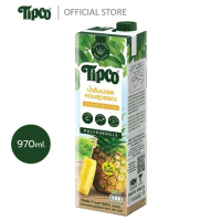 TIPCO น้ำสับปะรดหอมสุวรรณ Homsuwan Pineapple Juice 100% ขนาด 970 มล. x 12 กล่อง ยกลัง (1ลัง/12กล่อง)