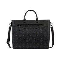 MCM Diamond E/W Visetos Large Tote Bag Black