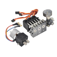 RC Hydraulic Kit 3CH Mini Valve Oil Pump Relief Valve for Upgrade Huina 580 592 1593 1594 EC160E E010 1:14 Metal Excavator Parts
