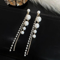 ANTING MUTIARA PANJANG 2IN1 ANTING JUNTAI MUTIARA AT222
