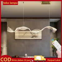 lampu hias gantung meja makan 120/100/80cm lampu tidur aesthetic led plafon minimalis gantung ruang 