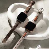 【W.wear】Apple Watch -車線真皮造型蘋果錶帶(Apple Watch-41mm/44mm/45mm)