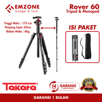 Takara ROVER 60 Compact 2 in 1 Traveller Tripod Monopod Kit