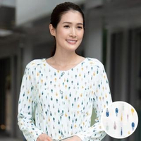 【Wacoal 華歌爾】M-L 長袖連身裙睡衣 冷氣房宅家工作休閒服 LWZ36083CR