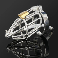 Ergonomic Stainless Steel Chastity Cage Male Chastity Device Penis Ring Binding BDSM Slave Adult Sex Toy Male Chastity Belt