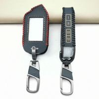 Carrying Leather Key Case LCD Remote Control Cover Skin For Scher-Khan Mobicar A B 1 2 3 M10 M20 Two Way Car Alarm System