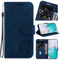 Embossed Tiger Leather Flip Case for Xiaomi Redmi 9C 9A Redmi 8A 7A Redmi Note 9 Pro Max Wallet Card Magnetic Phone Cover Coque