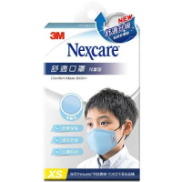 3M Nexcare 舒適口罩升級版 兒童型 粉藍色