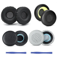 1Pair Leather Ear Pads Cushion Cover Earpads Replacement for Jabra Evolve 20 20se 30 30II 40 65 65+ 75 75+ ms Headset