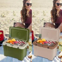 Ice Cooler Box Outdoor Ice Chest Cooler Box Good Insulation Insulated Freezer For Outdoor Self-Driving Trips Camping And Picnic