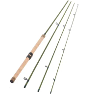 13FT 4 PIECES CARBON FIBER SECTIONS CENTERPIN FLOAT FISHING ROD WOODEN HANDLE STEELHEAD FISHING LIGHT CENTREPIN LINE WT 6-10LBS