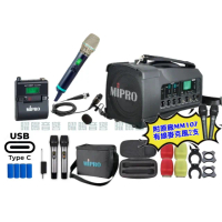 【MIPRO】MIPRO MA-100D 支援Type-C充電 雙頻5GHz無線喊話器擴音機 搭配手持*1+領夾*1(加碼超多贈品)