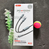 Dây Cáp Sạc Nhanh 2 Đầu BYZ X22 Dòng Tải Cao Type-C 100W + Light 27W Chiều Dài 1.2m