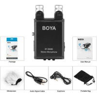 BOYA BY-SM80 Audio Recorder Mini Stereo Vdieo Microphone For Canon 5D2 6D Nikon D800 D600 Sony Panasonic SLR Cameras camcorders
