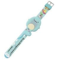 小禮堂 角落生物 恐龍 矽膠錶帶兒童手錶 電子錶 休閒腕錶 造型錶 盒裝 (藍 舉手)