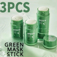 Green Tea Face Deep Cleaning Mud Solid Mask Stick Oil Control Moisturizing Shrink Pores Blackhead Acne Masks Facial Skin Care