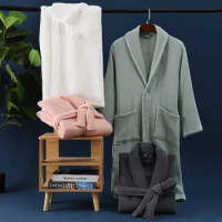 Hotel Bathrobe 100% Cotton Towel Bathrobe Hotel Homestay Hotel Beauty Salon Sweat Dressing Cotton Ba