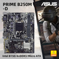 ASUS PRIME B250M-D Intel B250 Chipset Support DDR4 32GB PCI-E 3.0 1 x M.2 SATA 3 LGA 1151 Socket Used Motherboard for Desktop