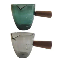 Glass Measuring Cup Coffee Milk Mug Coffee Measuring Cup Glass Measuring Cup for Teahouse Home Espresso Accessories Office Hotel
