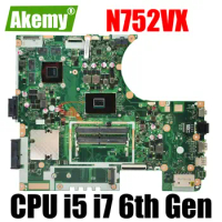 N752VX motherboard I7-6700HQ I5-6300HQ CPU GTX950M GPU mainboard For ASUS N752VX N752V N752VW Laptop mainboard