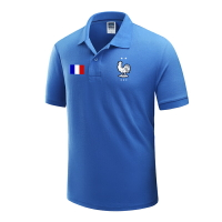 法國France國家隊世界杯奪冠男裝Polo衫足球運動訓練服短袖T恤夏