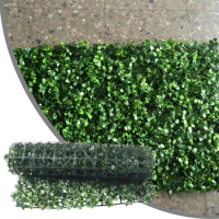 Artificial Plant Walls Foliage Hedge Grass Mat Greenery Panels Fence Simulation Moss Lawn Turf Fake Green Grass Mat 40cm X 60cm