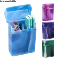 New 1PC Portable Plastic Cigarette Case With Compartments Cigarette Case Box Cigarette Storage Box Holder Random Color