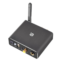 DAC Decoder Adapter Bluetooth 5.0 Receiver Audio Amp U-Disk Player Optical Coaxial to Analog Converter(EU Plug)