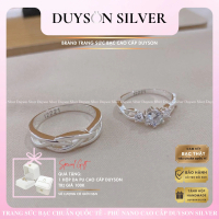 Nhẫn đôi bạc nam nữ DUYSON SILVER, nhẫn cặp bạc 925 đính đá cao cấp -  LOVE KNOT couple rings [ND8]