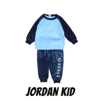 【NIKE 耐吉】連身裝 童裝 JORDAN 天空藍 長袖套裝 童裝 JD942044TD695(連身裝 童裝)