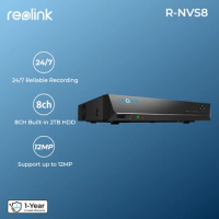 [Refurbished 8CH DVR]Reolink 8ch DVR for Reolink 4MP/5MP/4K 8MP ip camera P2P 24/7 H.265 Video Recorder 2TB HDD RLN8-410 NVR