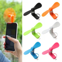 Mini 2in1 Portable Mobile Phone Fan Cooler For Android For IPhone For Samsung For Huawei For iPad