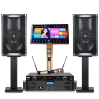 4K Hifi All-in-one Karaoke Player Set InAndOn 21.5" 4TB Dual System Karaoke System with Speakers Microphones