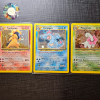 Kartu Pokemon - Typhlosion, Feraligatr, Meganium Neo Genesis 1