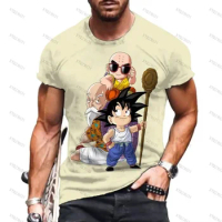 Dragon Ball T Shirt for Men Printed Goku T-shirt Boys Clothes Streetwear Tops Kids Vegeta T-shirts Men's Harajuku Style 100-6XL