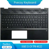 New For HP Pavilion X360 15-CR TPN-W132 Laptop Palmrest Case Keyboard US English Version Upper Cover