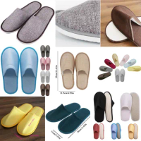 New Simple Fashion Unisex Slippers Hotel Travel Spa Portable Men Slippers Disposable Home Guest Indoor Linen Men Women Slipper