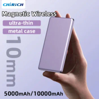 10000mAh Wireless Power Bank Magnetic Ultra-thin Magnetic Powerbank PD20W 5000mAh External Spare Battery For iPhone Samsung