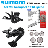 Shimano Deore m4100 1x10S Groupset Derailleurs RD-M4120 10 Speed Shift Lever Sunshine Cassette 36T 40T 42T 46T 50T VXM Chain 10V