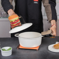 Creative Home 台灣製造 漢堡圖案潛水布(Neoprene)隔熱/烘焙/烤箱/防燙套