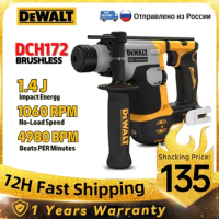 DeWalt DCH172 Compact Hammer Cordless Rechargeable Hammer Drill 20 MAX Battery SDS Plus 5/8 Inch Wireless Perforator Power Tools