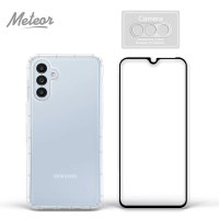 【Meteor】SAMSUNG Galaxy A13 5G 手機保護超值3件組(透明空壓殼+鋼化膜+鏡頭貼)