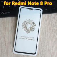 Tempered Glass For Xiaomi Redmi Note 8 Pro Full Cover Screen Protector Film on the Redmi note 8Pro Protective Glass Black