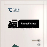 Sign Acrylic Ruang Finance | Akrilik Ruang Finance Uv print Hitam Putih