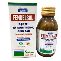 Dung dịch uống FENBENSOL 100ml-Tẩy các loại giun tròn, sán dây,giun kim, giun phổi trên Gà
