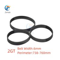 3D Printer Belt GT2 Width 6mm Closed Loop Rubber 2GT Timing 730 738 740 750 752 760 Length 738mm To 760mm Transmission belt