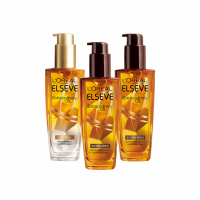 【LOREAL Paris 巴黎萊雅】金緻護髮精油100ml_3入組金/棕任選(護髮油/髮油/修護/柔順)
